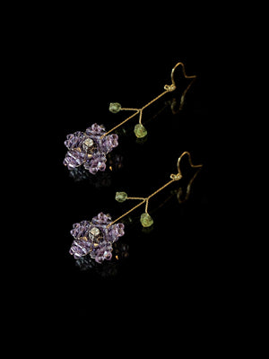 Lilac Floral Twist w/ Peridot stones