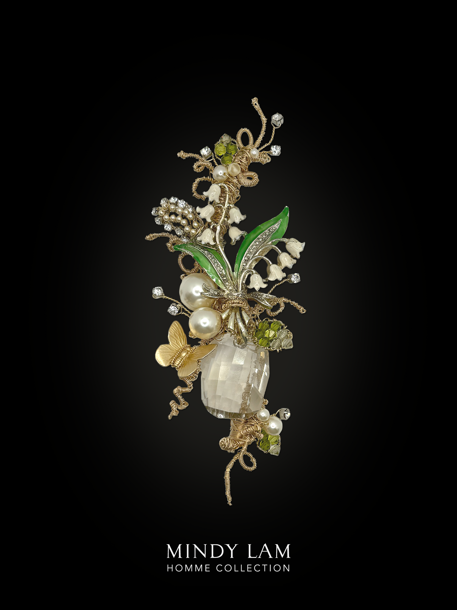 Men's Lapel Pin -  Dreaming of Lily of the Valley