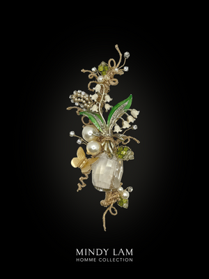 Men's Lapel Pin -  Dreaming of Lily of the Valley
