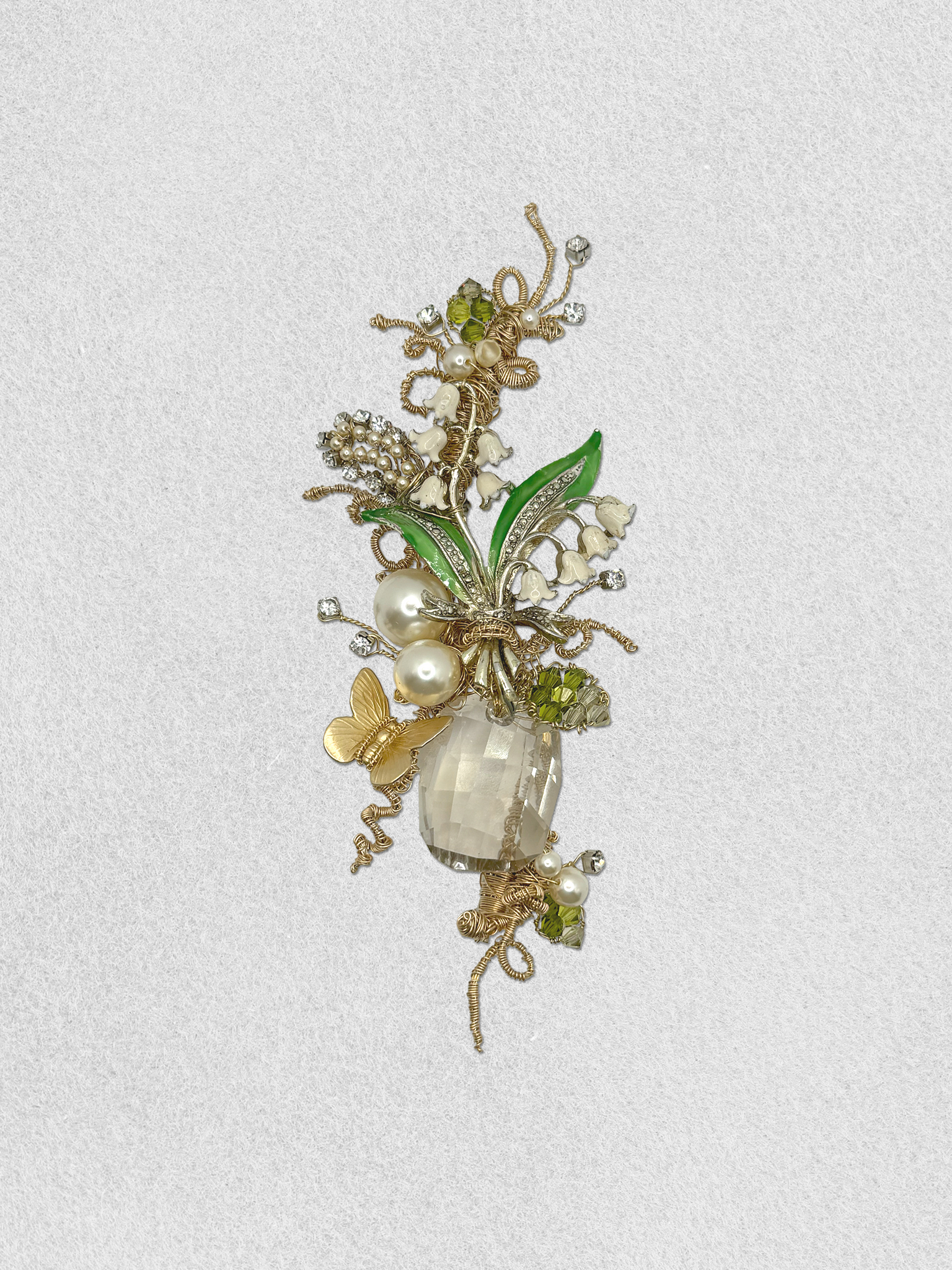 Men's Lapel Pin -  Dreaming of Lily of the Valley