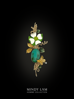 Men's Lapel Pin - Dogwood and Flutter (Mini)