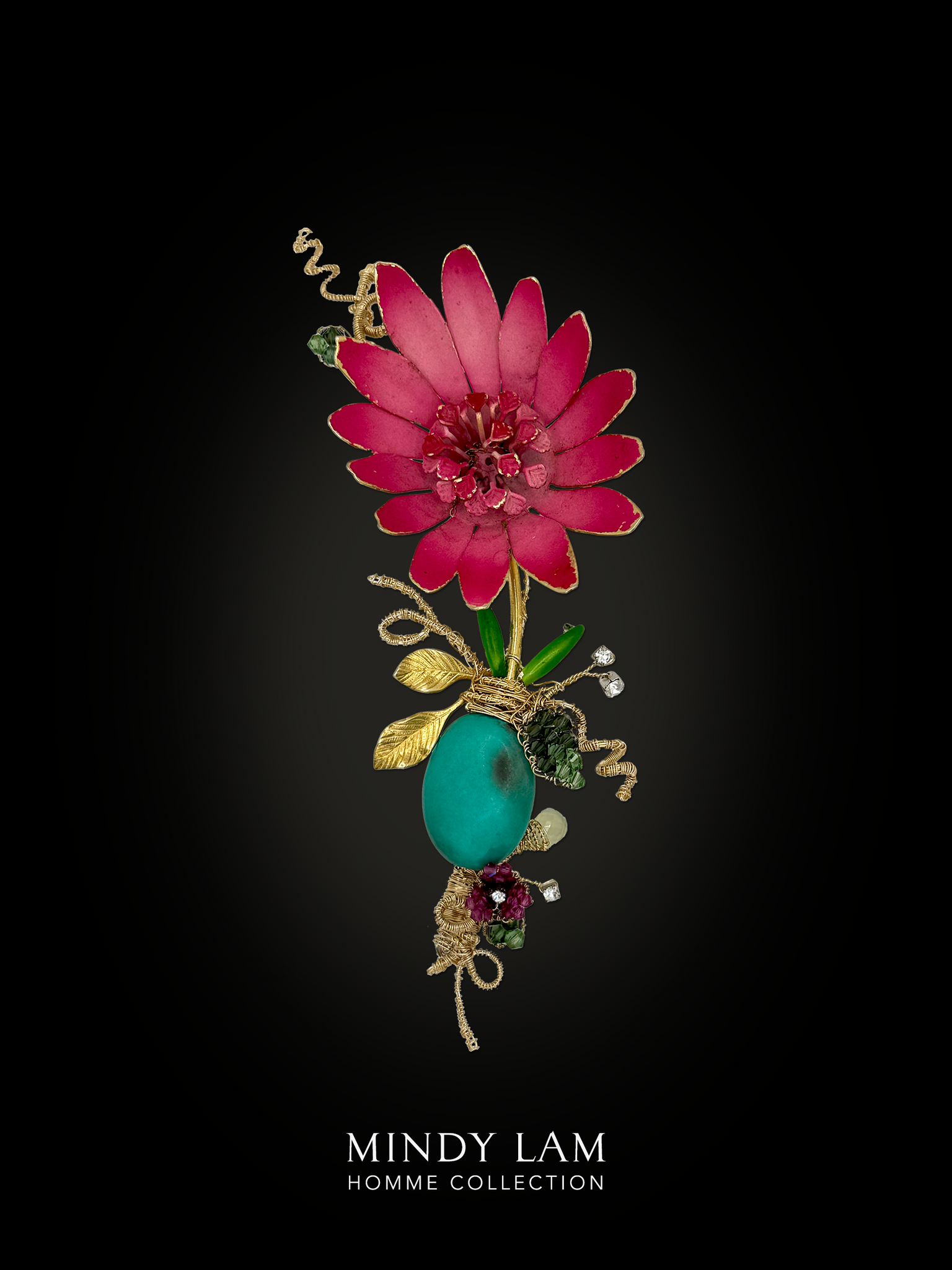 Men's Lapel Pin - Zinnia of Brilliance
