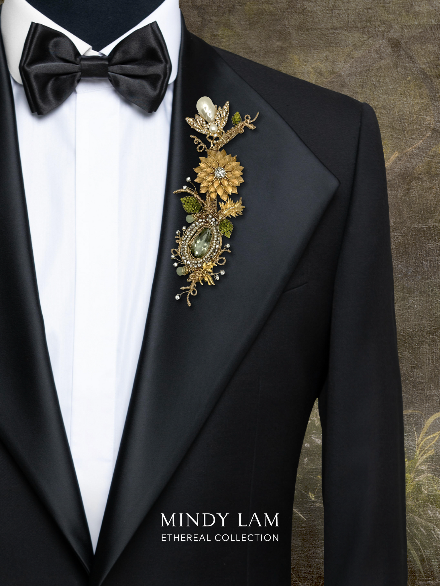Ethereal Collection Lapel Pin - Chrysanthemum of Opulence