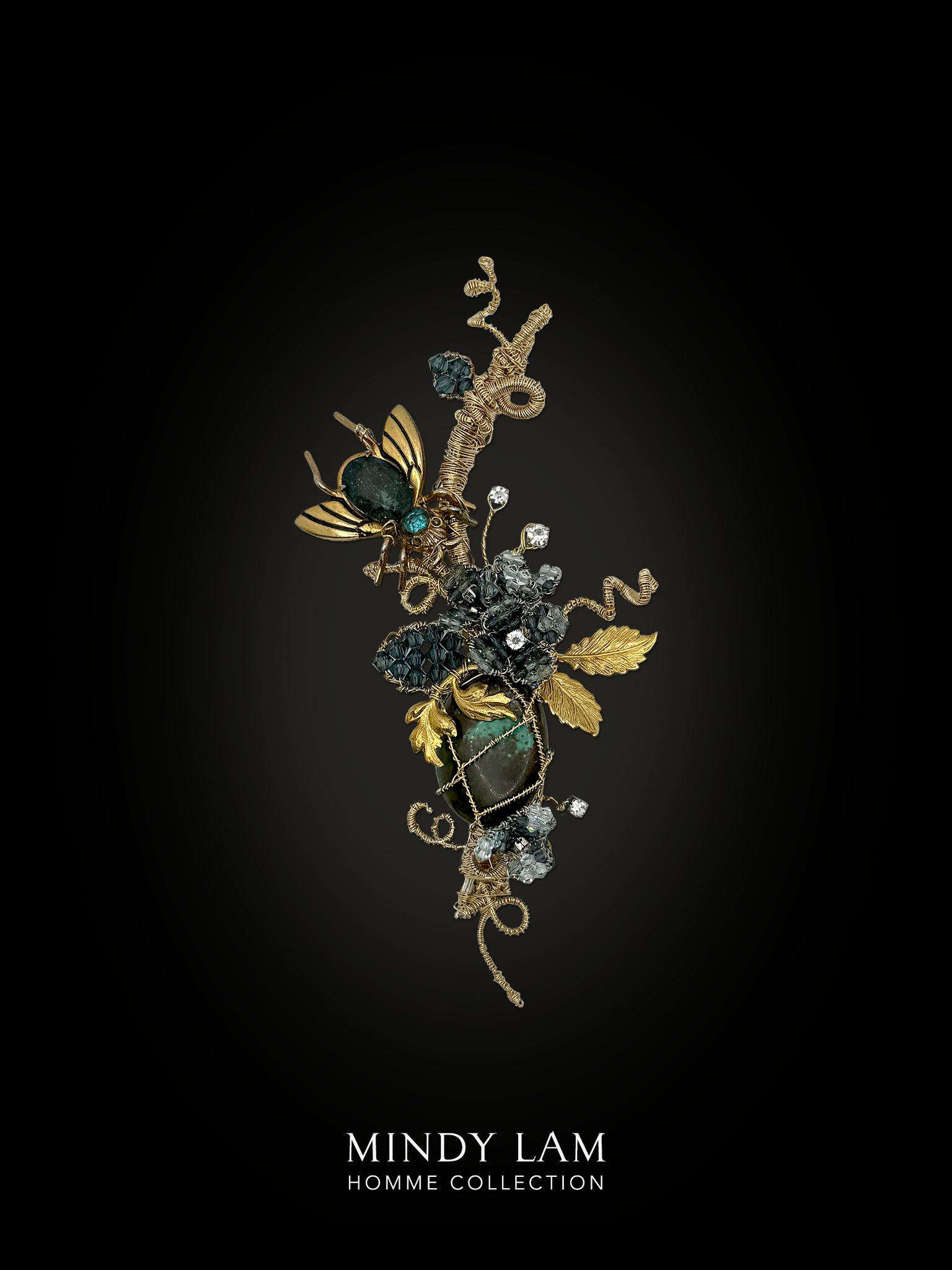 Men's Lapel Pin - Dance of the Jeweled Bumble