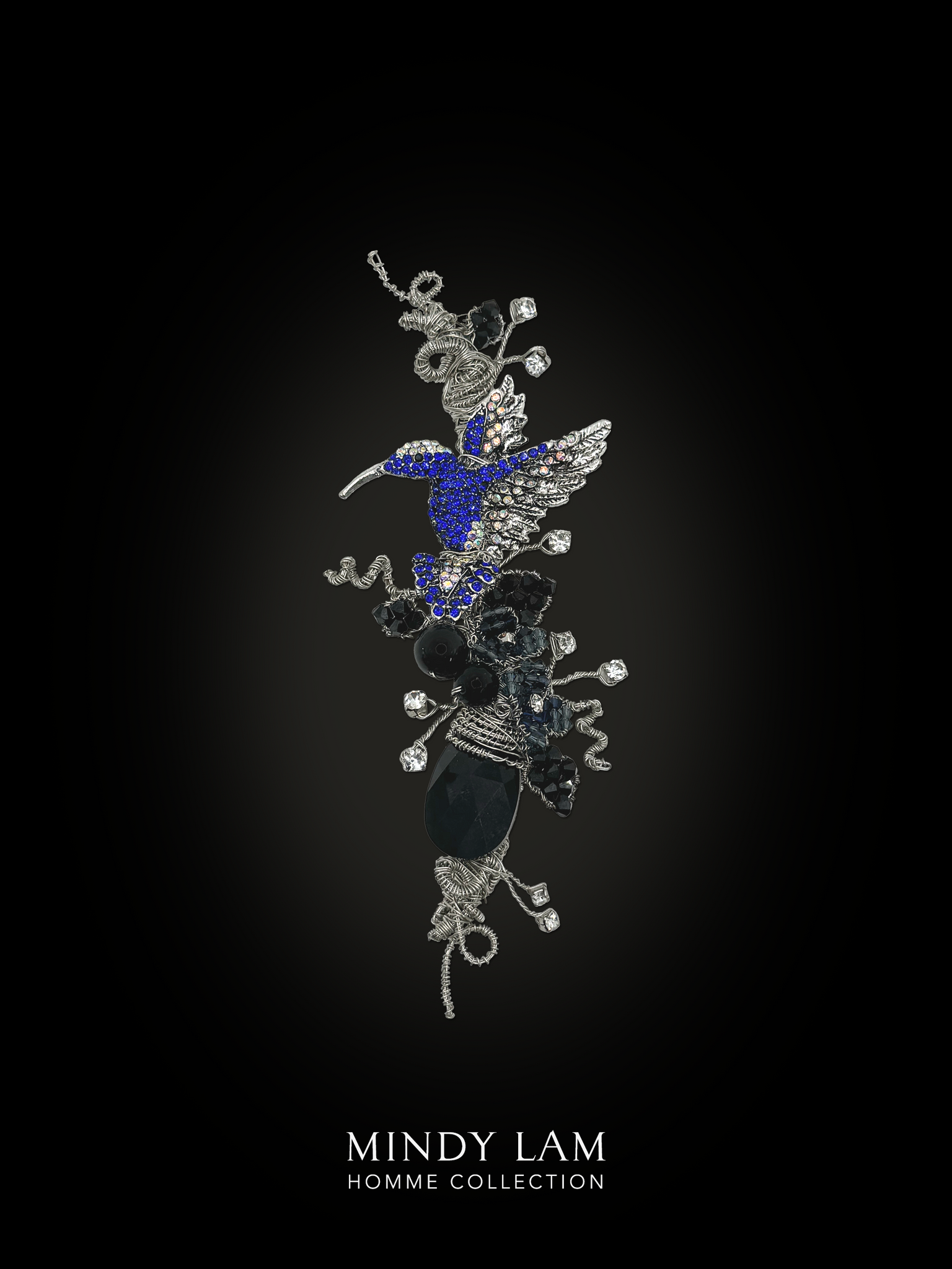 Men's Lapel Pin - Humming in Blue