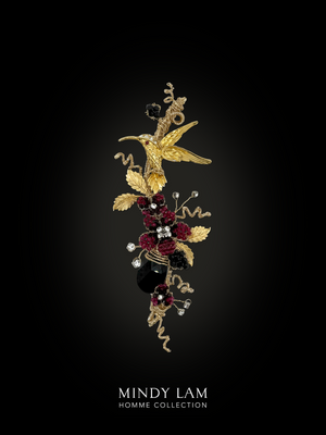 Men's Lapel Pin - Ruby Humming