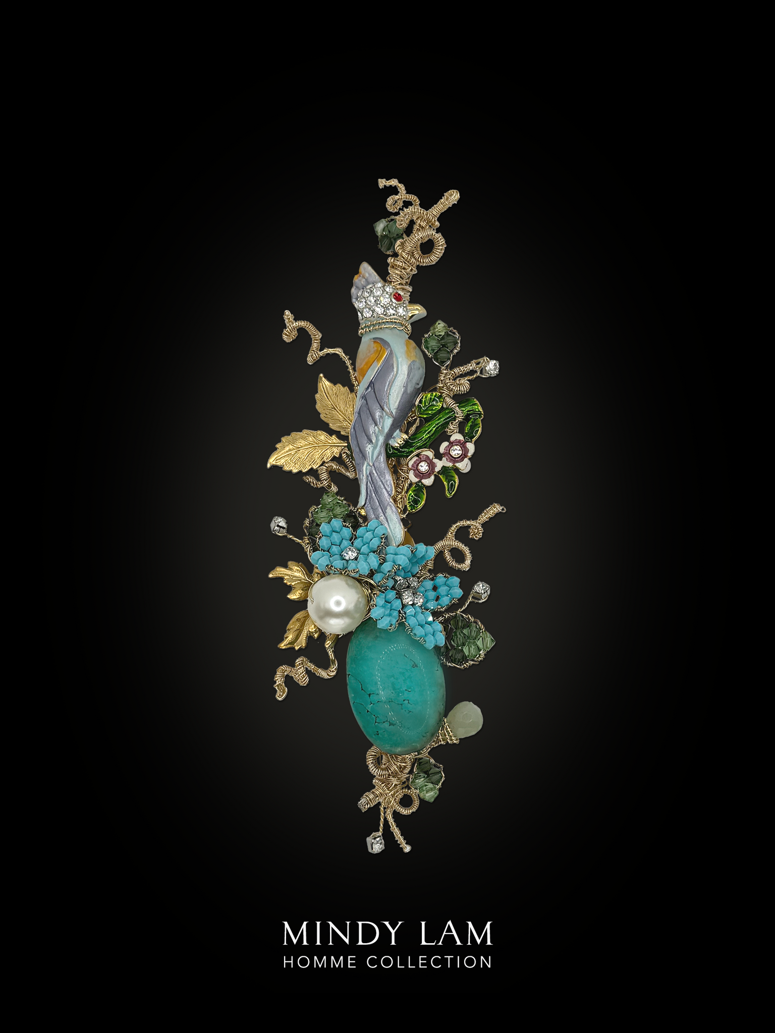 Men's Lapel Pin - Cockatiel's Garden