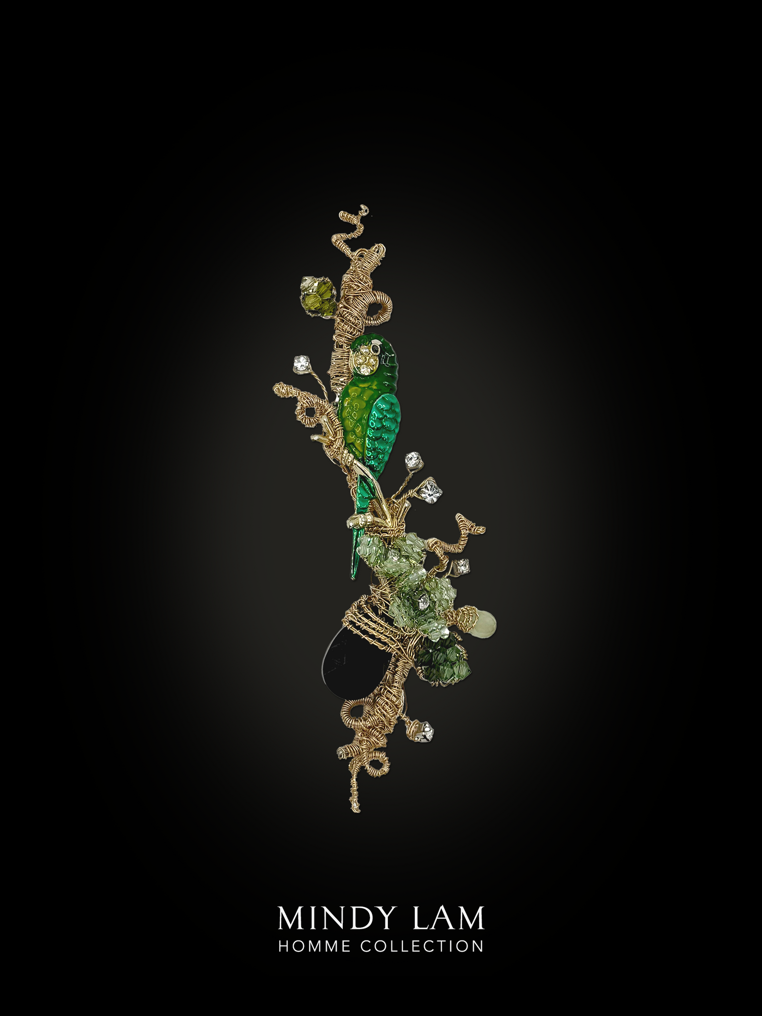 Men's Lapel Pin - Parrot Perch