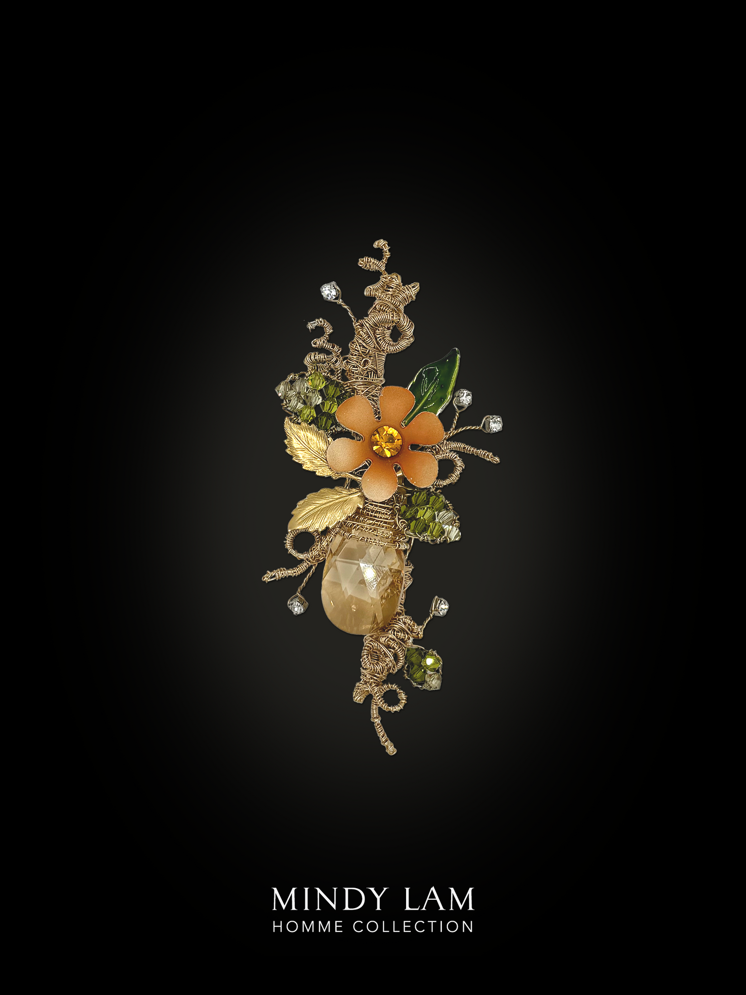 Men's Lapel Pin - Beauty in Peach (Mini)