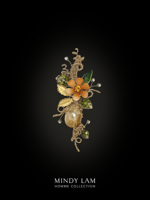 Men's Lapel Pin - Beauty in Peach (Mini)