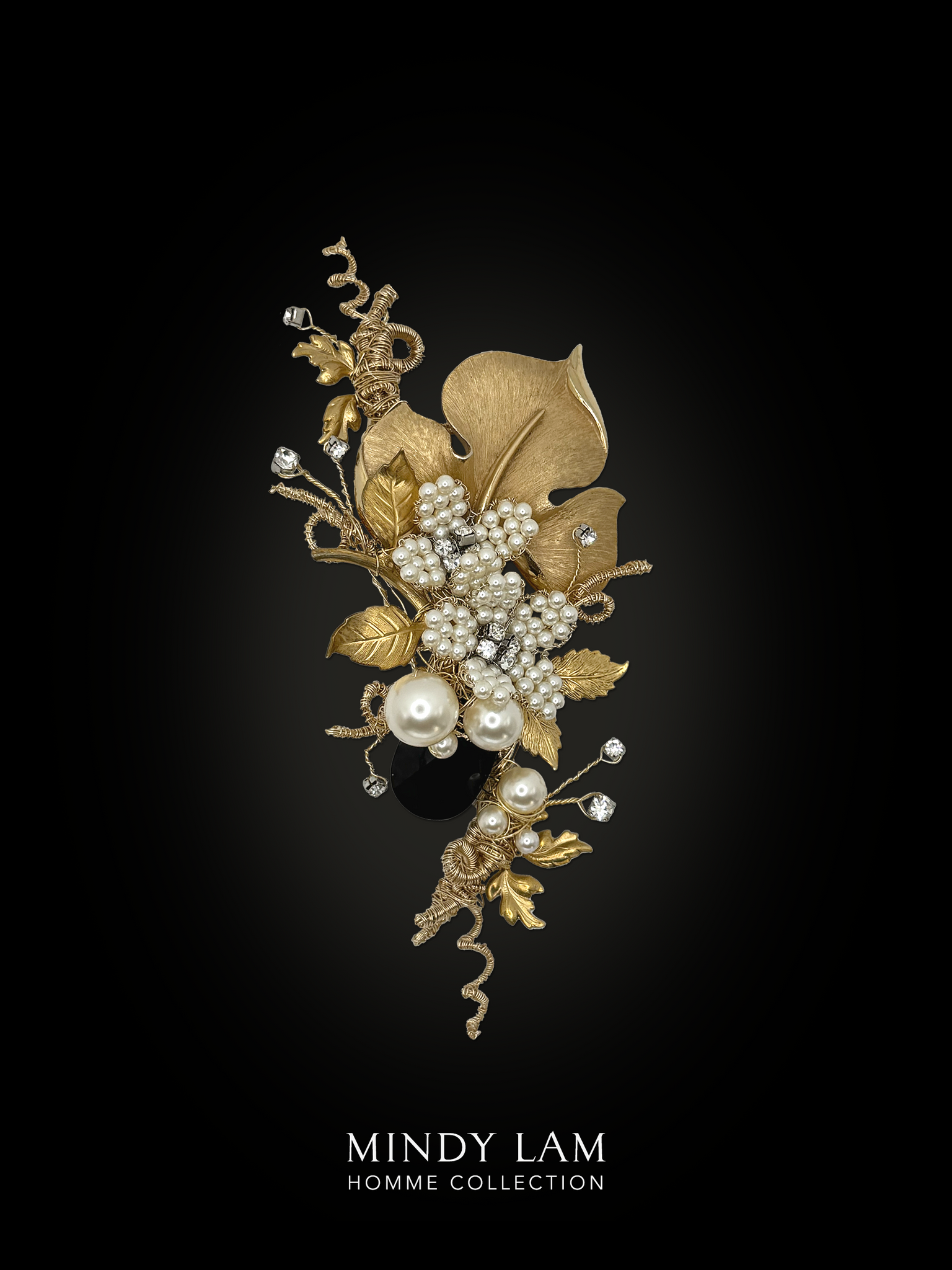 Men's Lapel Pin - Pearl Garden and Whimsy