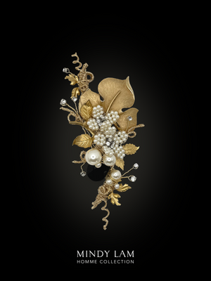 Men's Lapel Pin - Pearl Garden and Whimsy