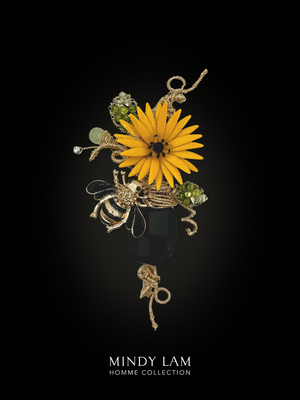 Men's Lapel Pin - Wild Daisy and Bumble