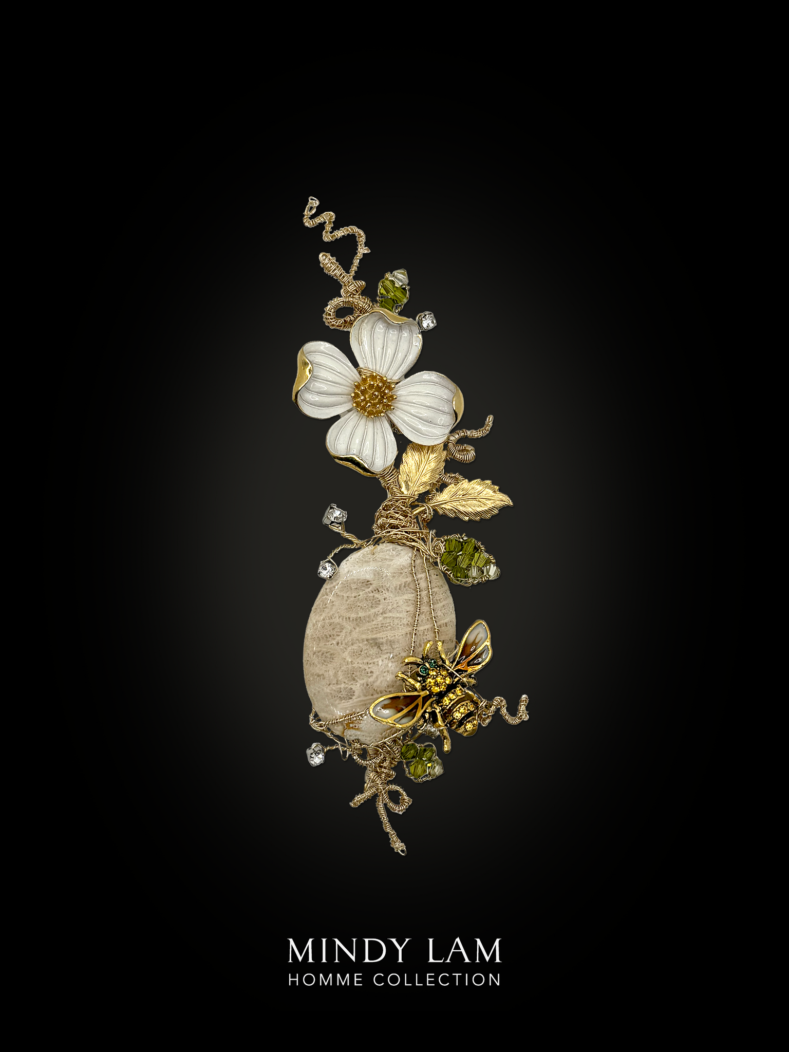 Men's Lapel Pin -  Dogwood and Bumble