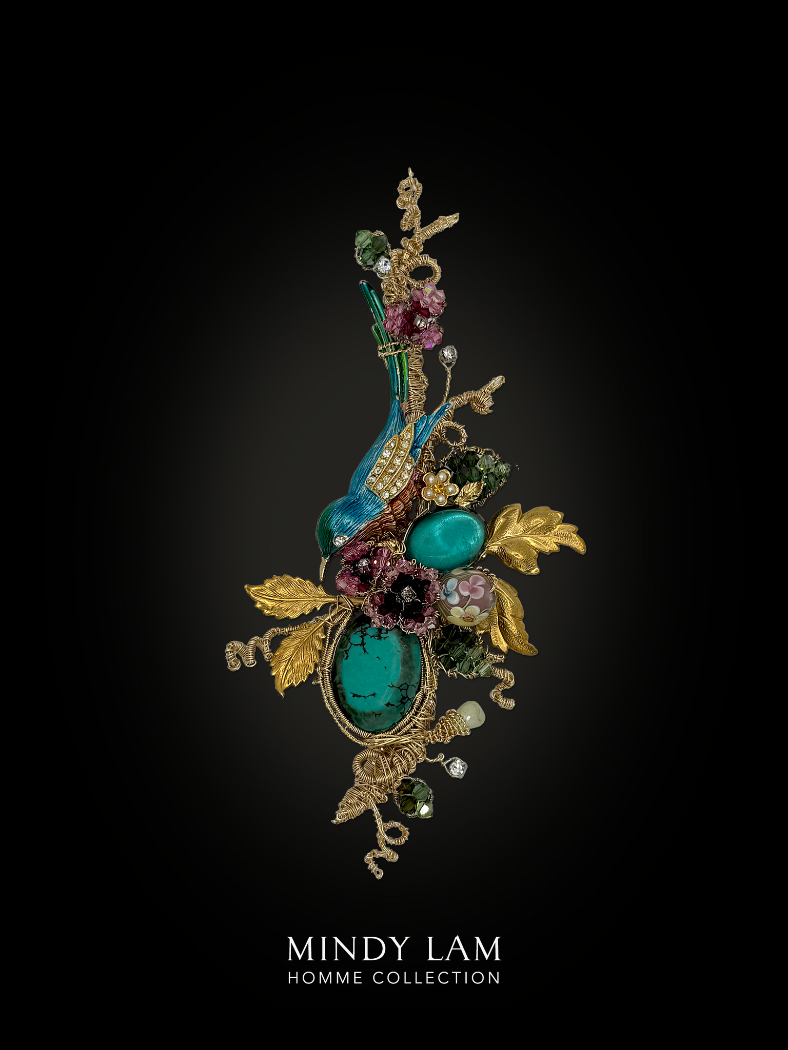 Men's Lapel Pin - Song of the Nightingale