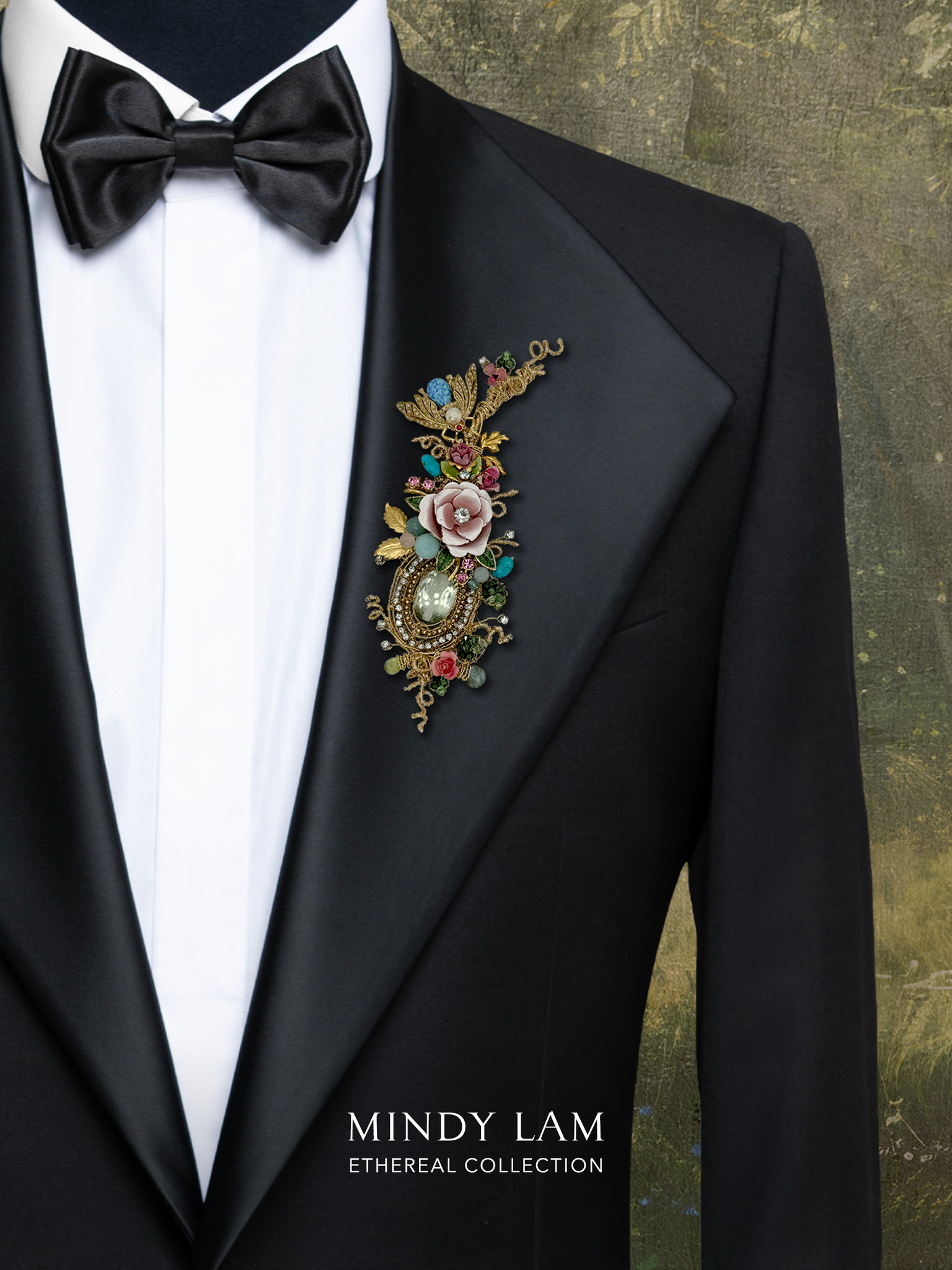 Ethereal Collection Lapel Pin - Whispers Among the Wild Roses