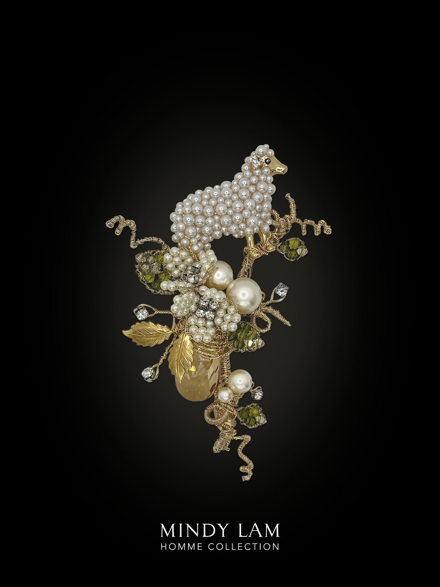 Men's Lapel Pin -  Lamb of Pearls  (Mini)