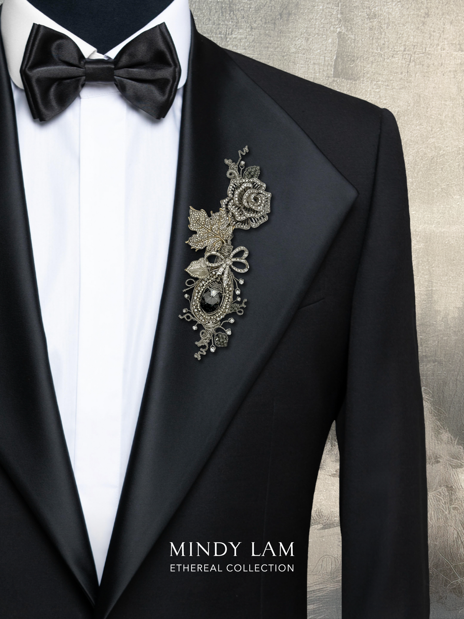 Ethereal Collection Lapel Pin - Blossom Carved from Frost