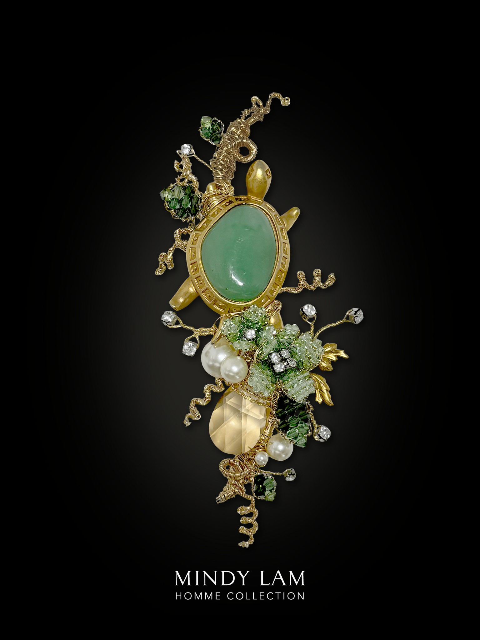 Men's Lapel Pin - Turtle and the Mint Garden