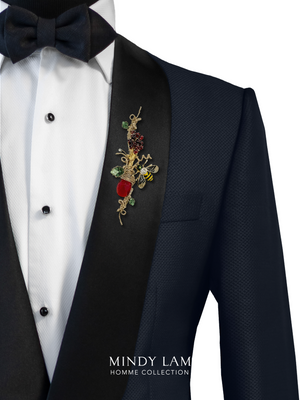 Men's Lapel Pin - Bumble and Bouquet