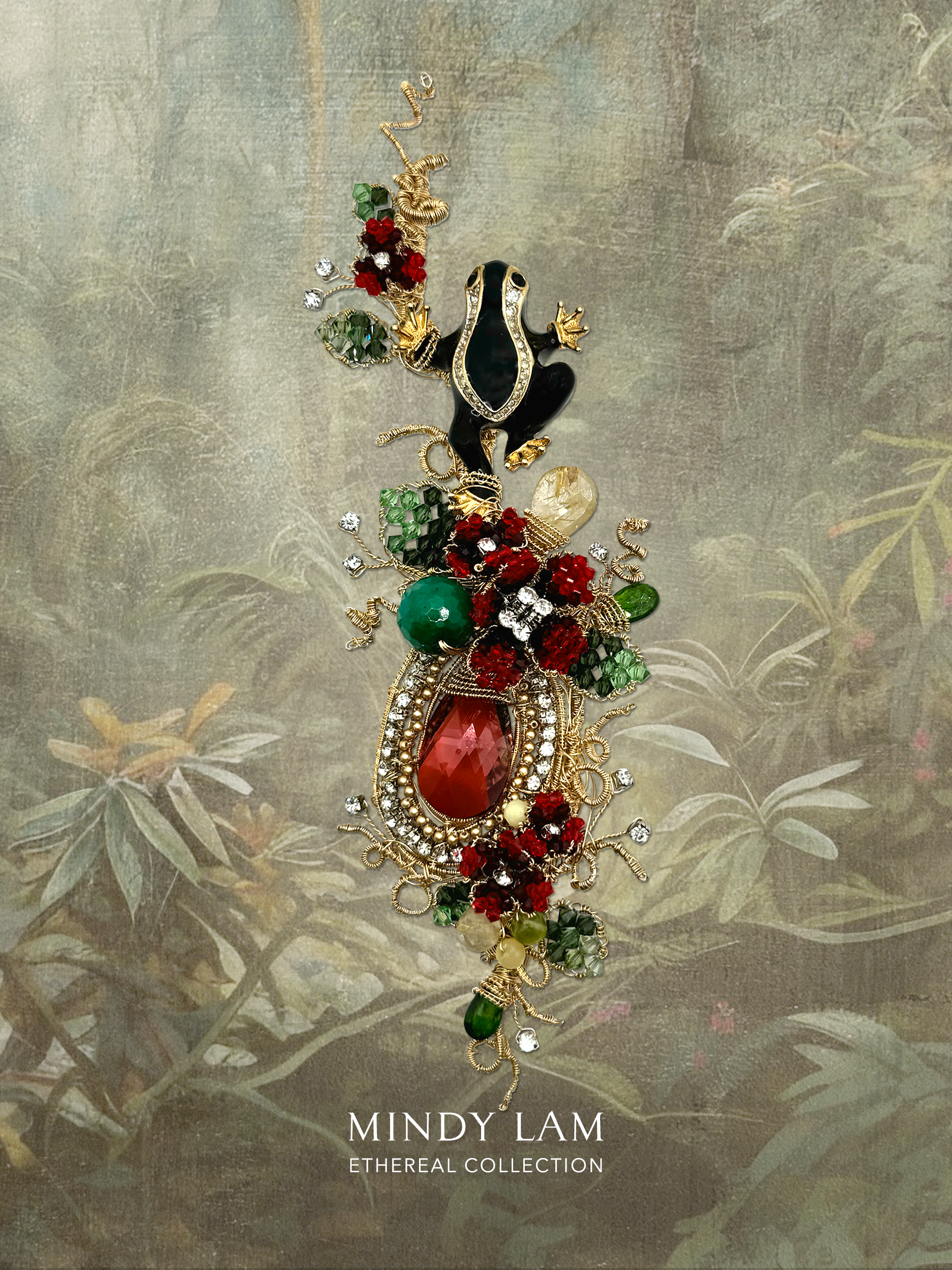 Splendor Pin Ethereal Collection Lapel Pin - Shadows in Scarlet Splendor – Mindy Lam ...