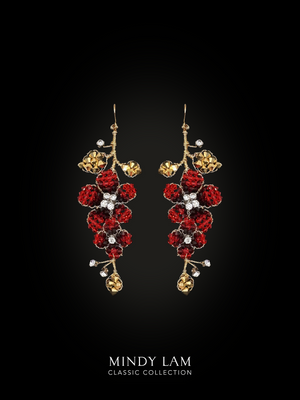 Classic Double Bloom Hanging Earrings - 4 Variations