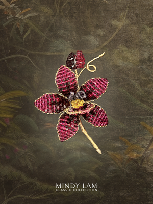 Classic Orchid Brooch - Fluttering Fuchsia