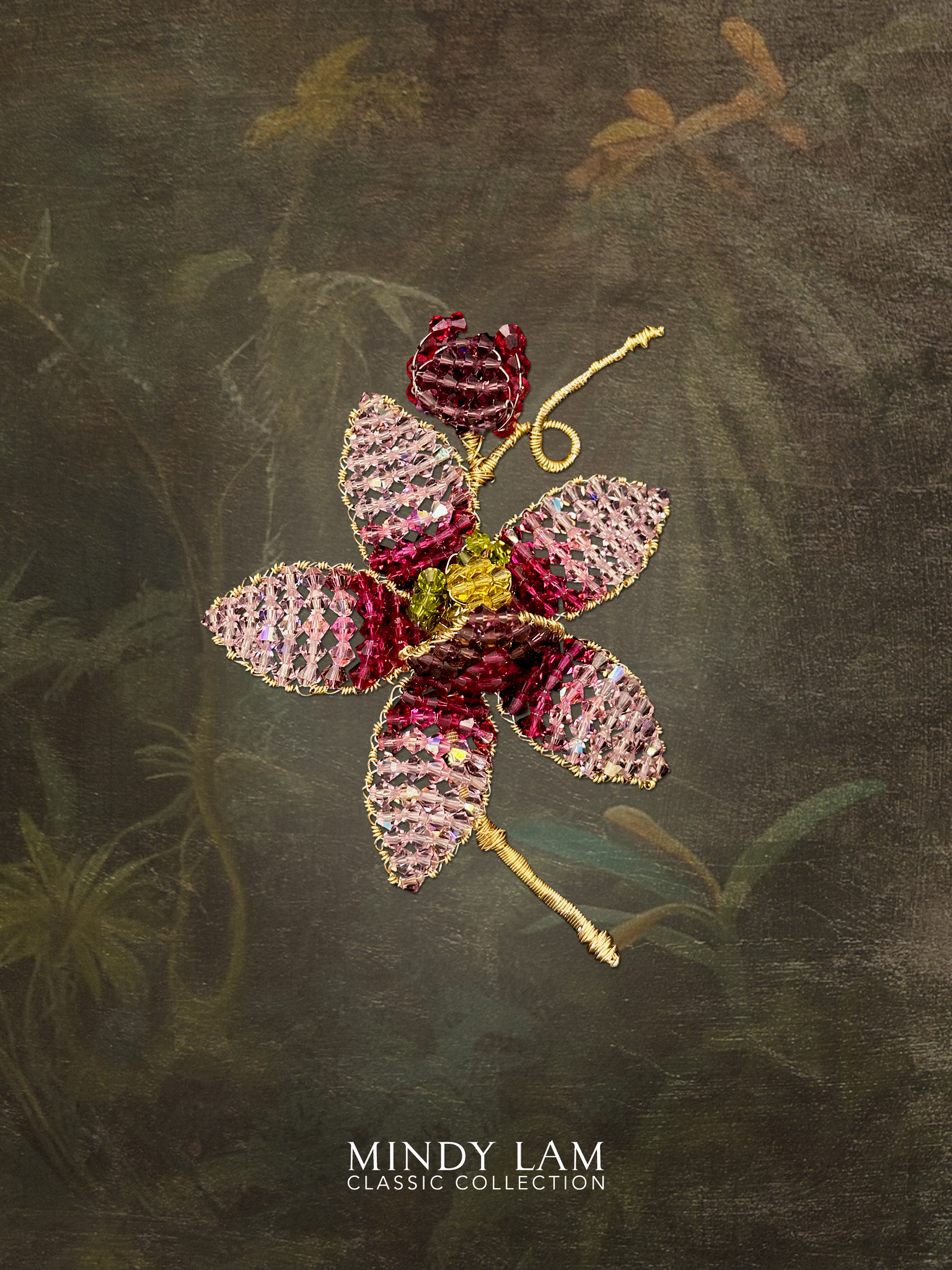Classic Orchid Brooch - Ruby Rose