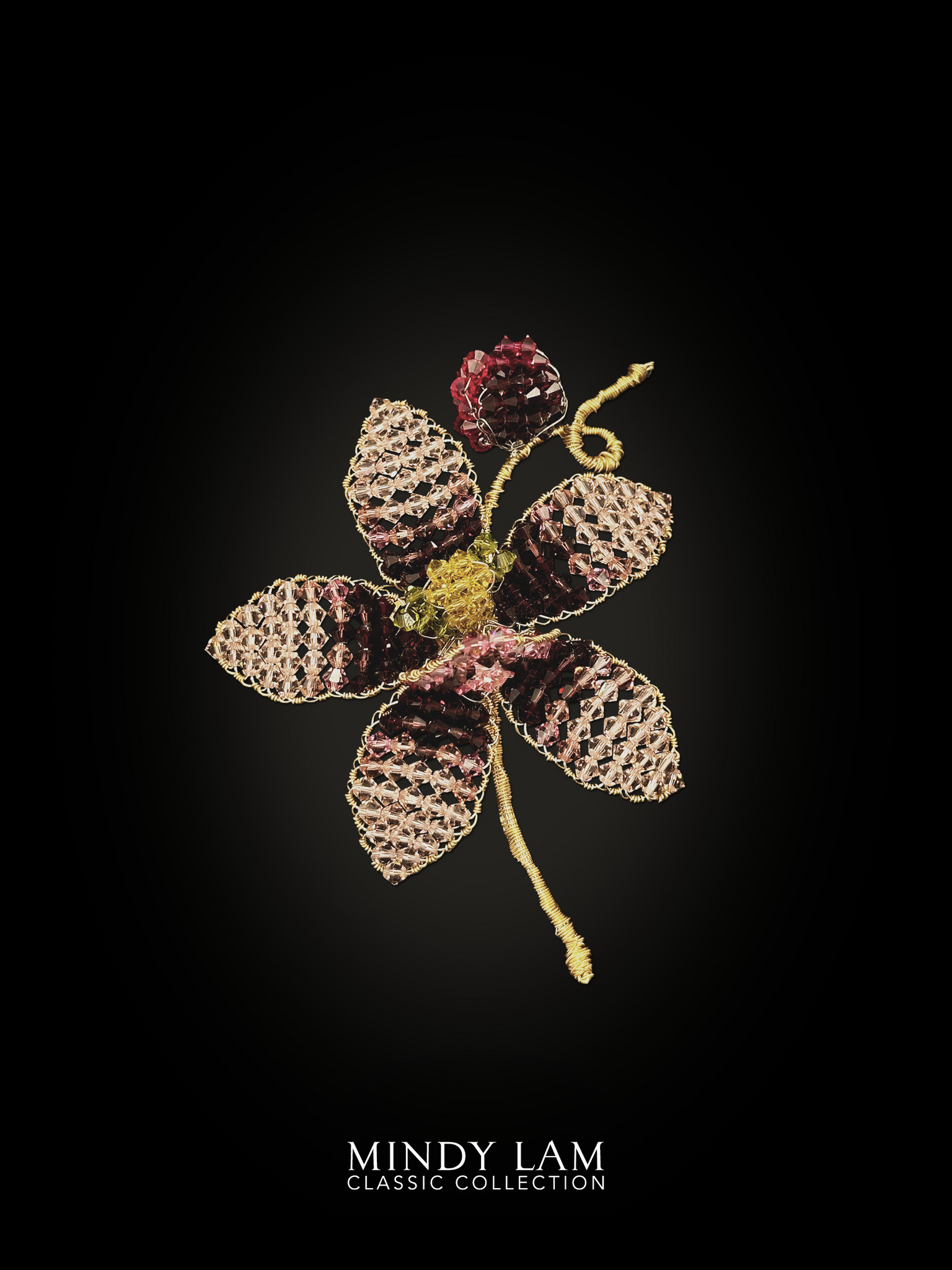 Classic Orchid Brooch - Blush Rose