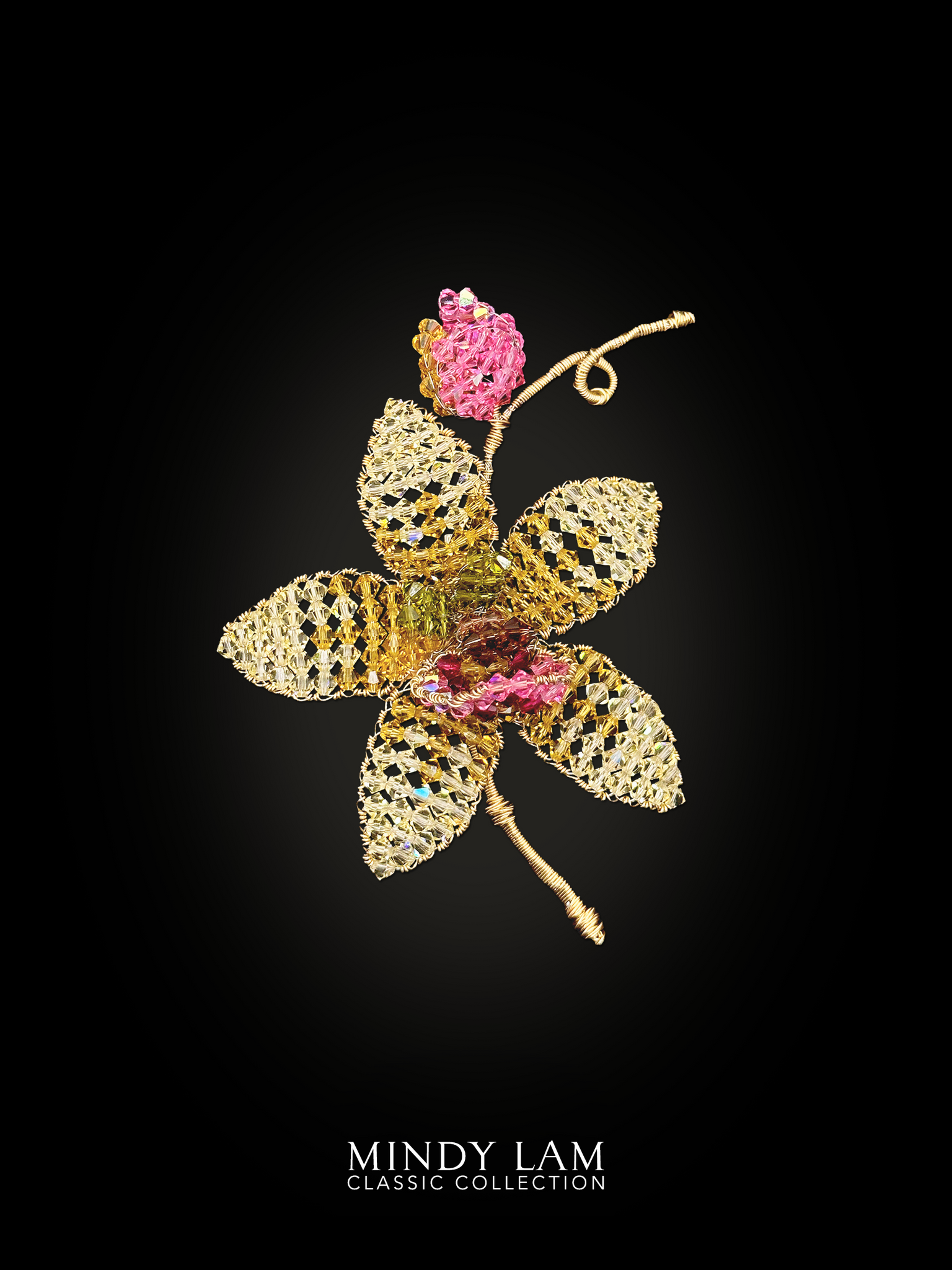 Classic Orchid Brooch - Sunshine