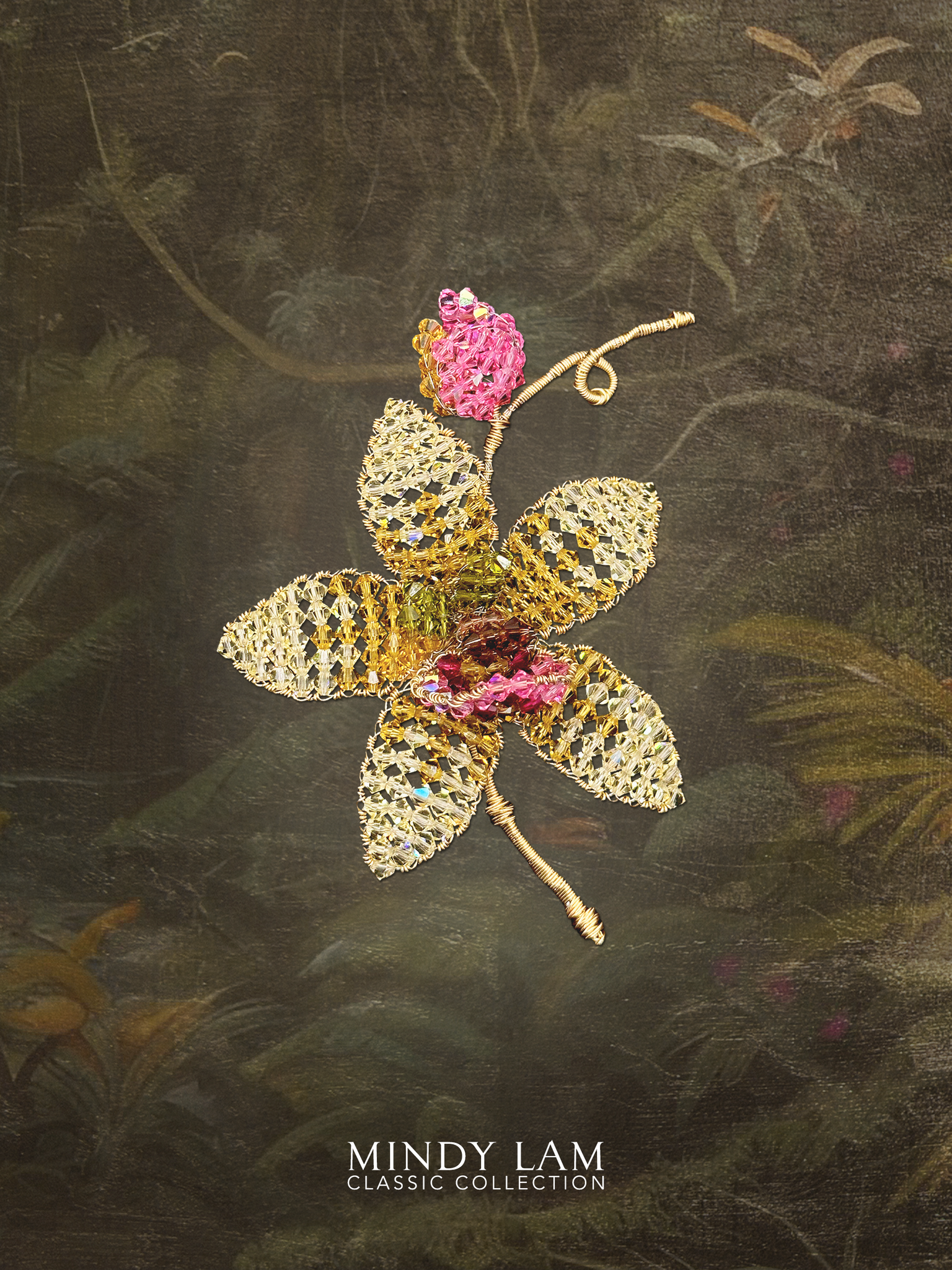 Classic Orchid Brooch - Sunshine
