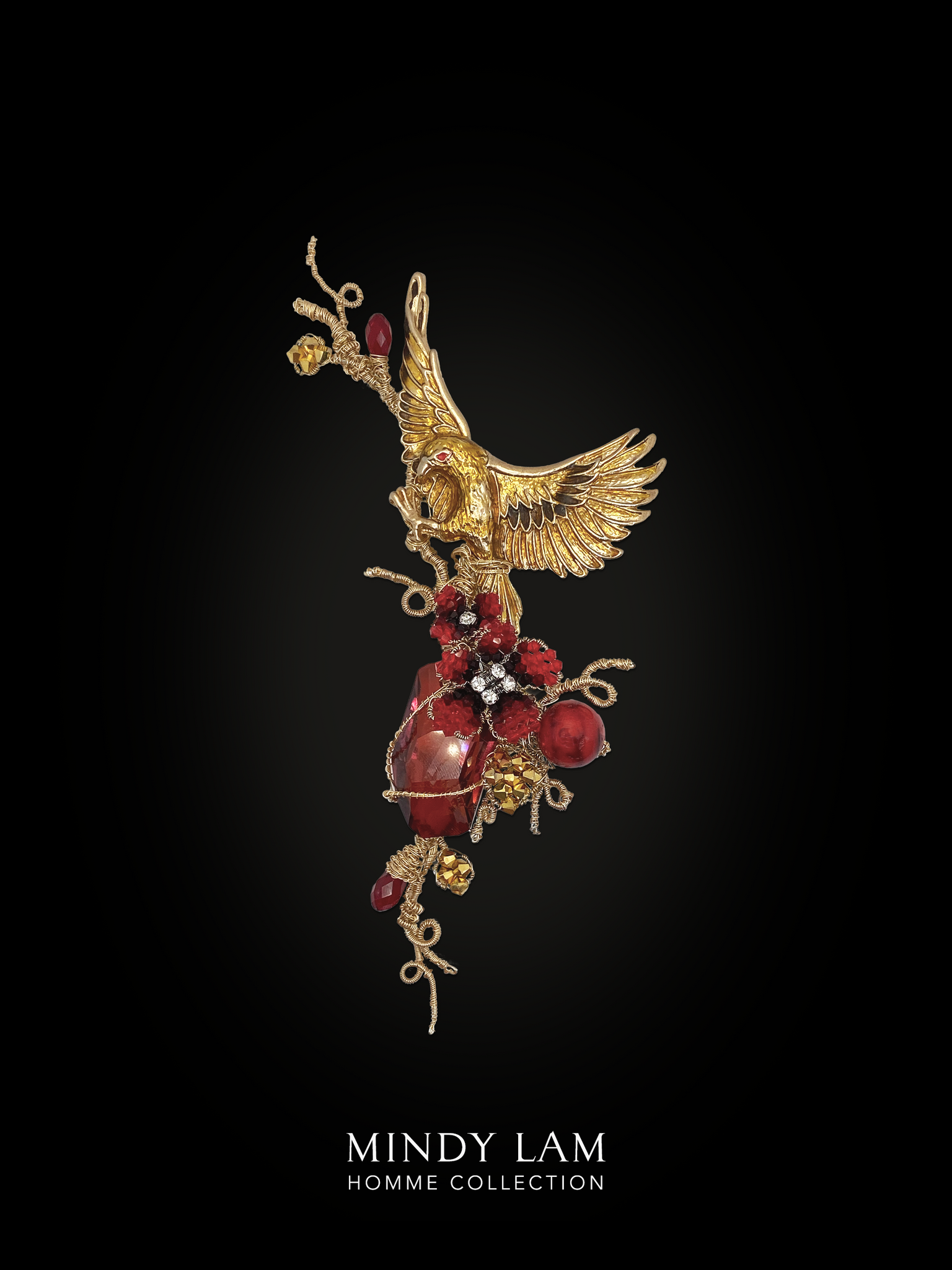 Mindy Hawk Men's Lapel Pin - Soar of the Hawk – Mindy Lam Jewelry