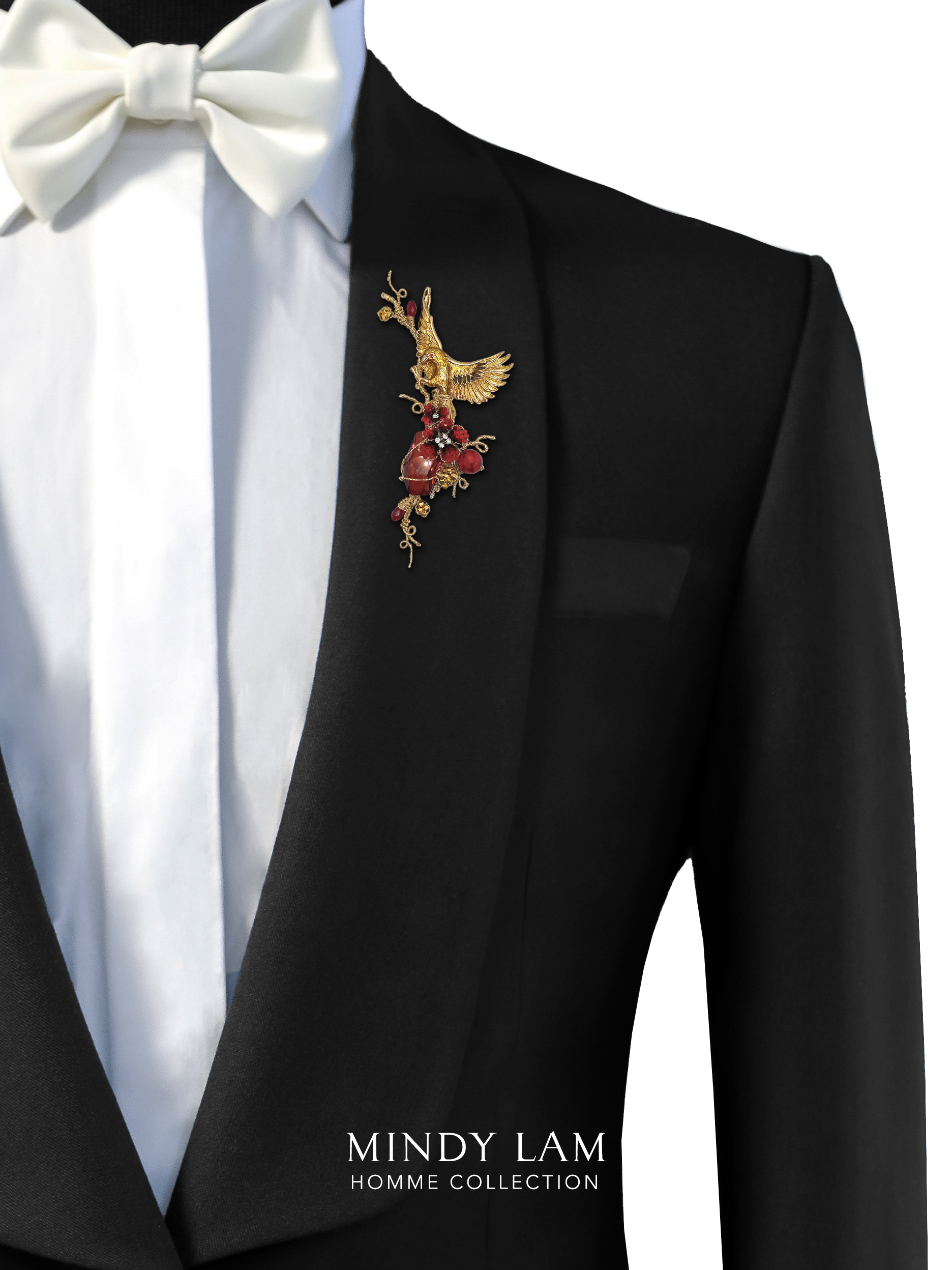 Mindy Hawk Men's Lapel Pin - Soar of the Hawk – Mindy Lam Jewelry