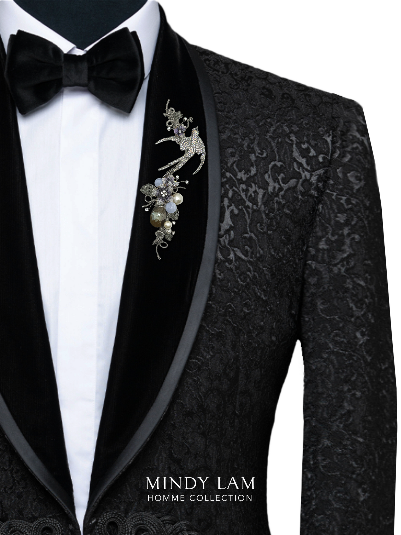 Men's Lapel Pin - Silver Swoop of the Swallow
