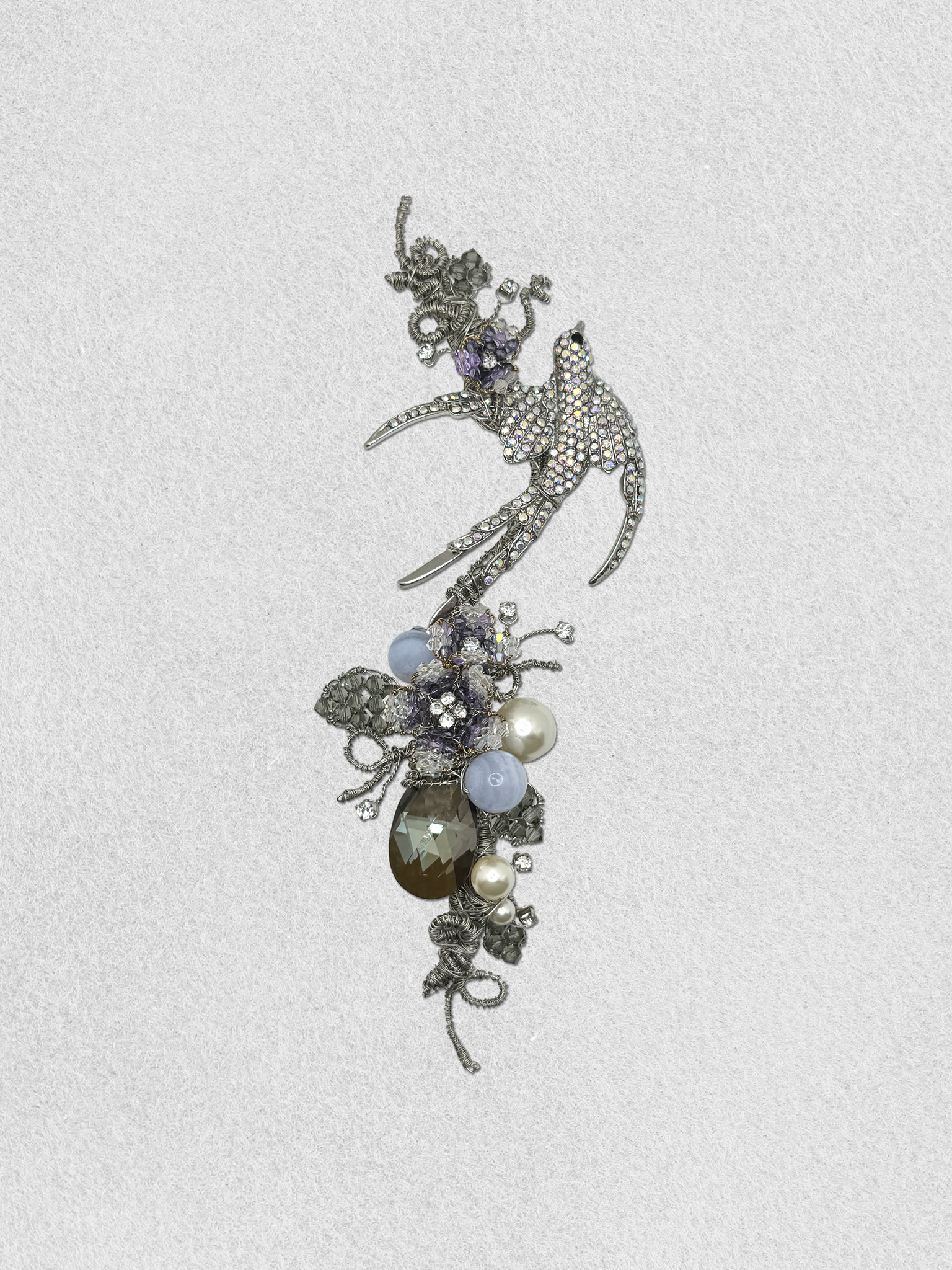 Men's Lapel Pin - Silver Swoop of the Swallow
