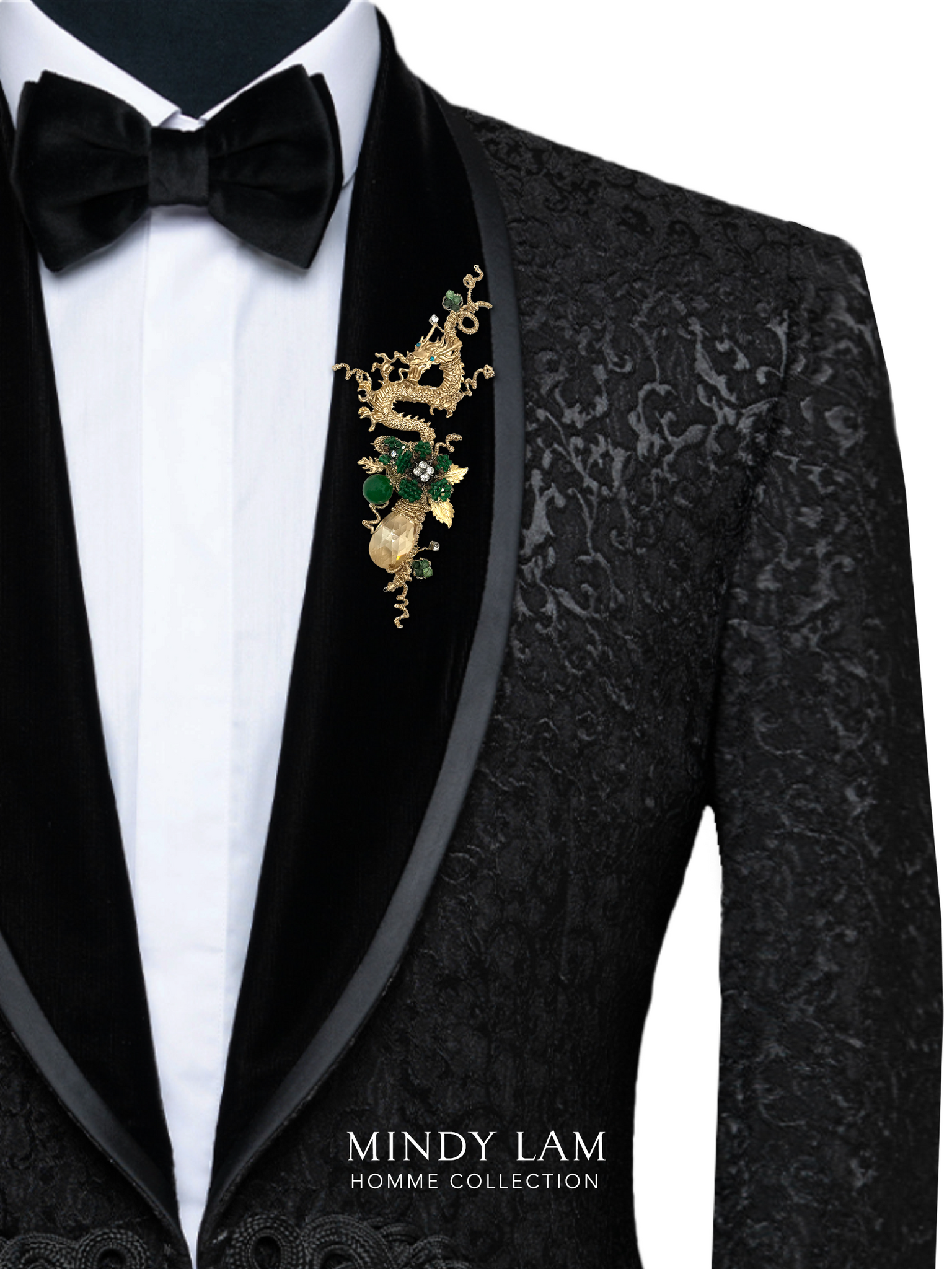 Men's Lapel Pin - Gold Dragon's Thunder