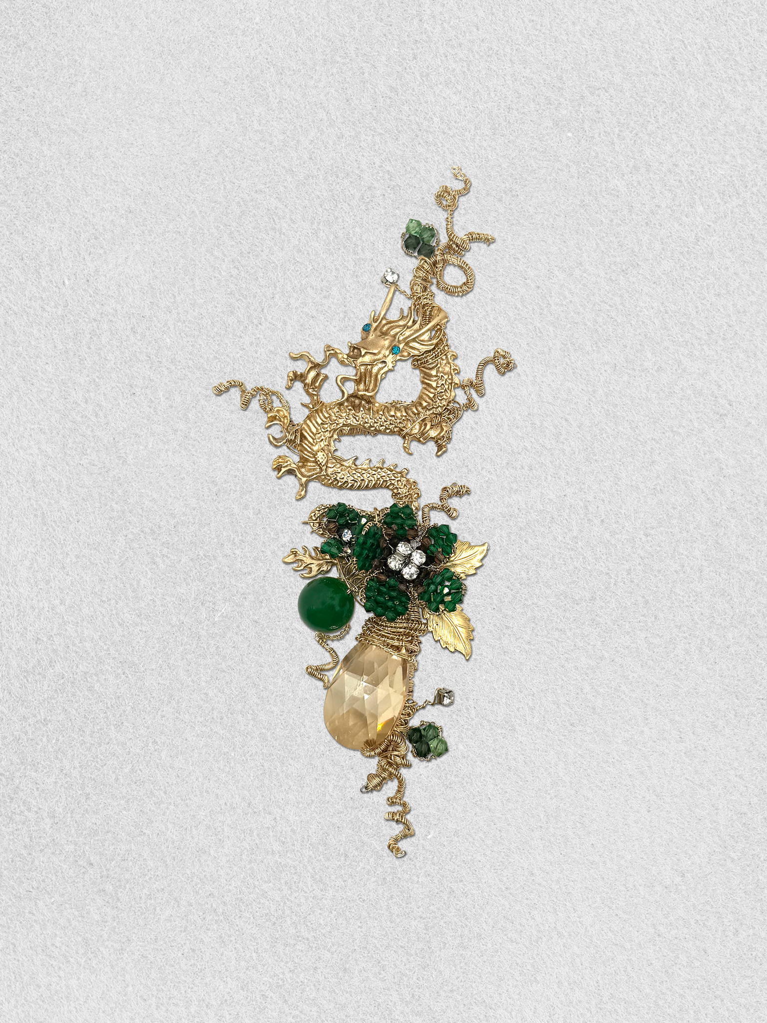 Men's Lapel Pin - Gold Dragon's Thunder