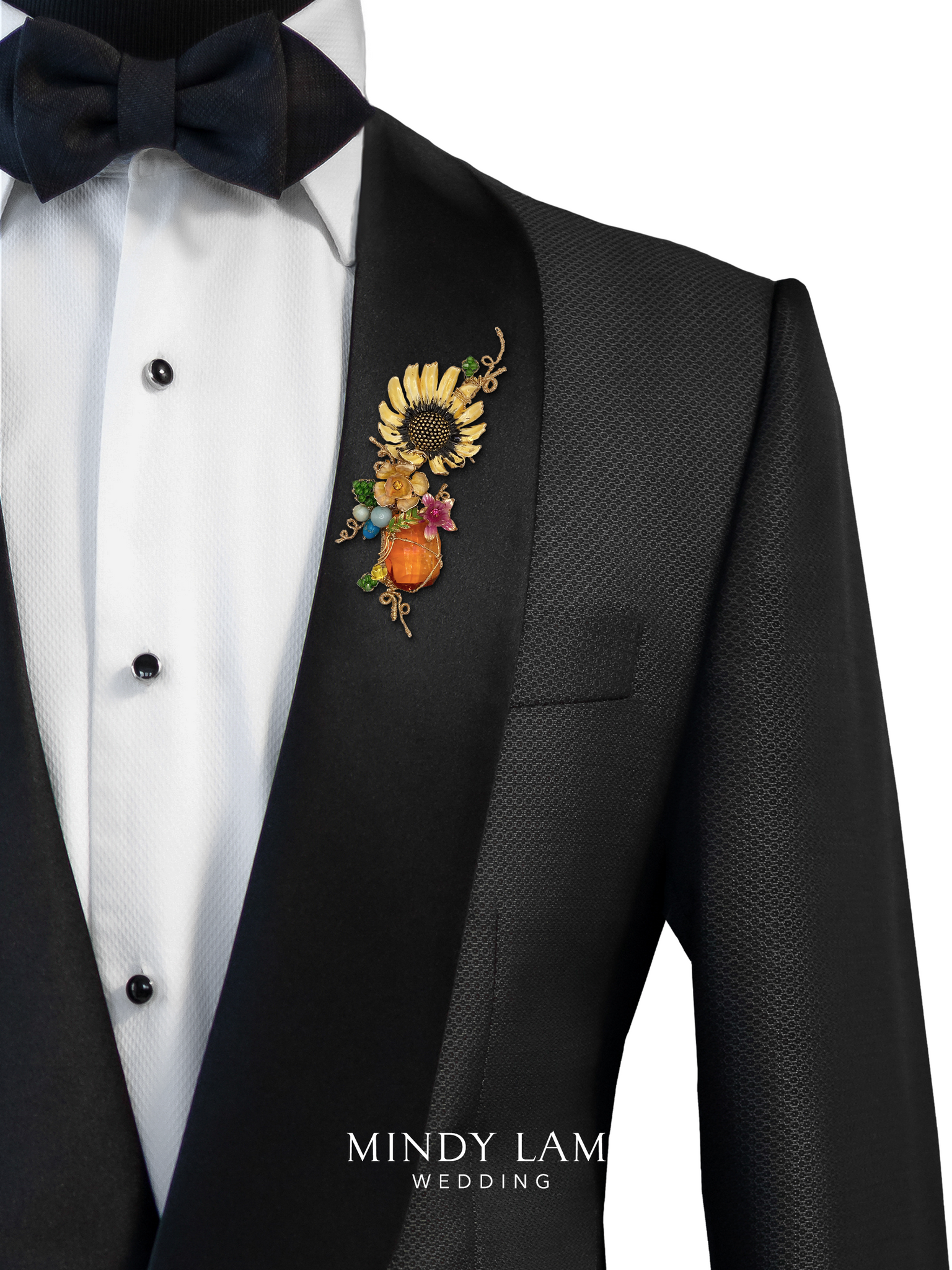 Men's Lapel Pin - Warmth of the Sun-Kissed Blooms
