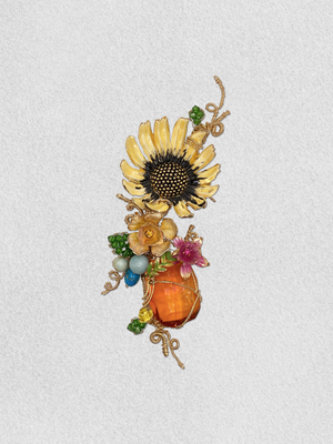 Men's Lapel Pin - Warmth of the Sun-Kissed Blooms