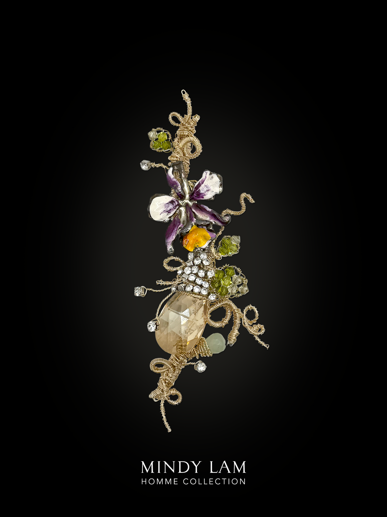 Men's Lapel Pin - Petite Orchid (Mini)