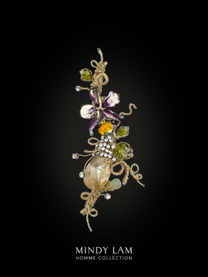 Men's Lapel Pin - Petite Orchid (Mini)