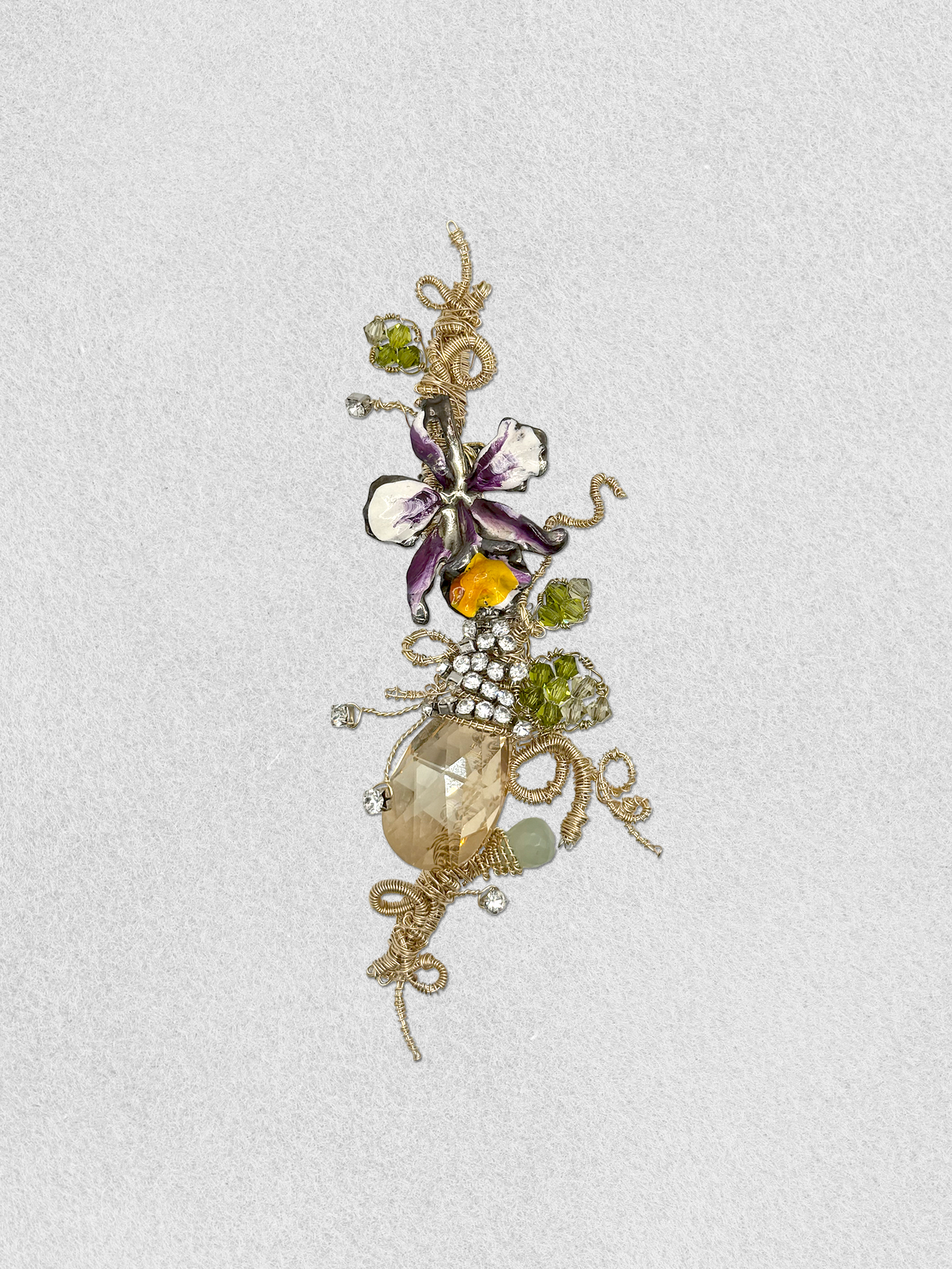 Men's Lapel Pin - Petite Orchid (Mini)