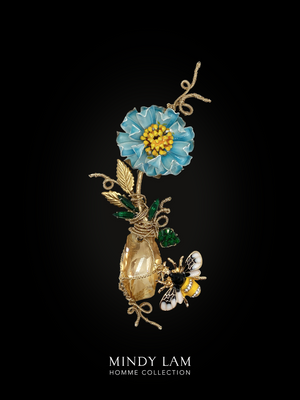 Men's Lapel Pin - Sweet Nectar of the Chrysanthemum