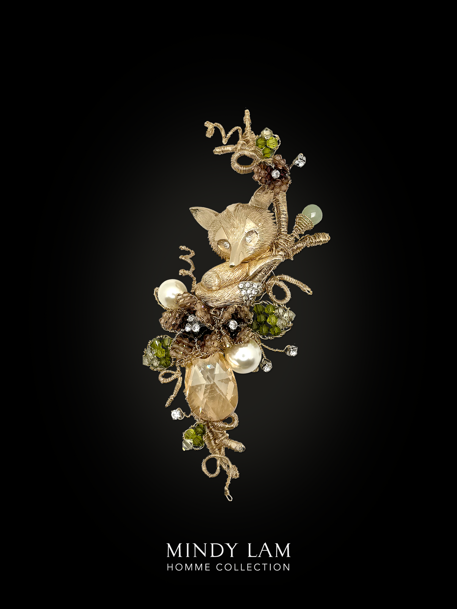Men's Lapel Pin - Charm of the Jeweled Fox