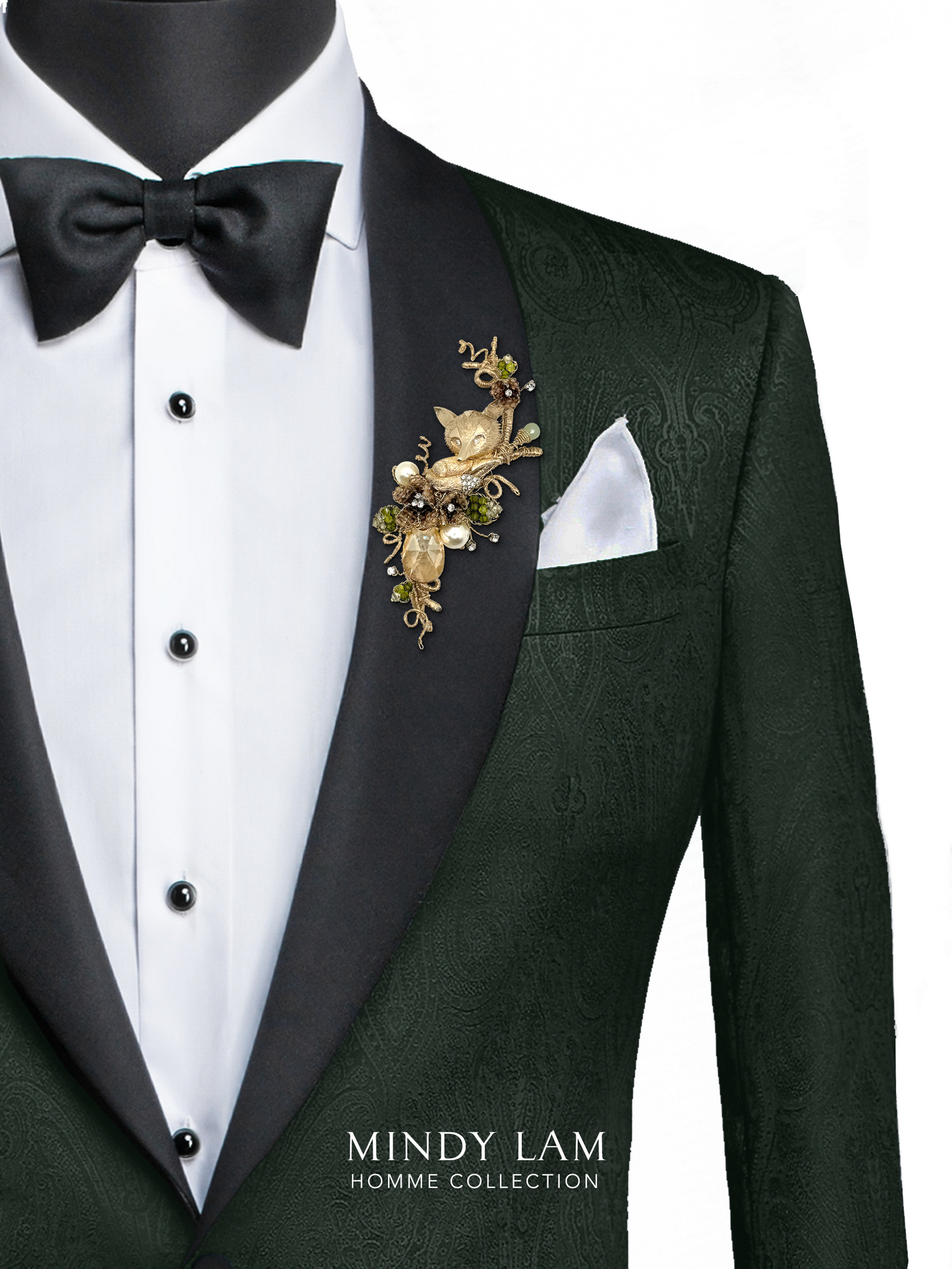 Men's Lapel Pin - Charm of the Jeweled Fox