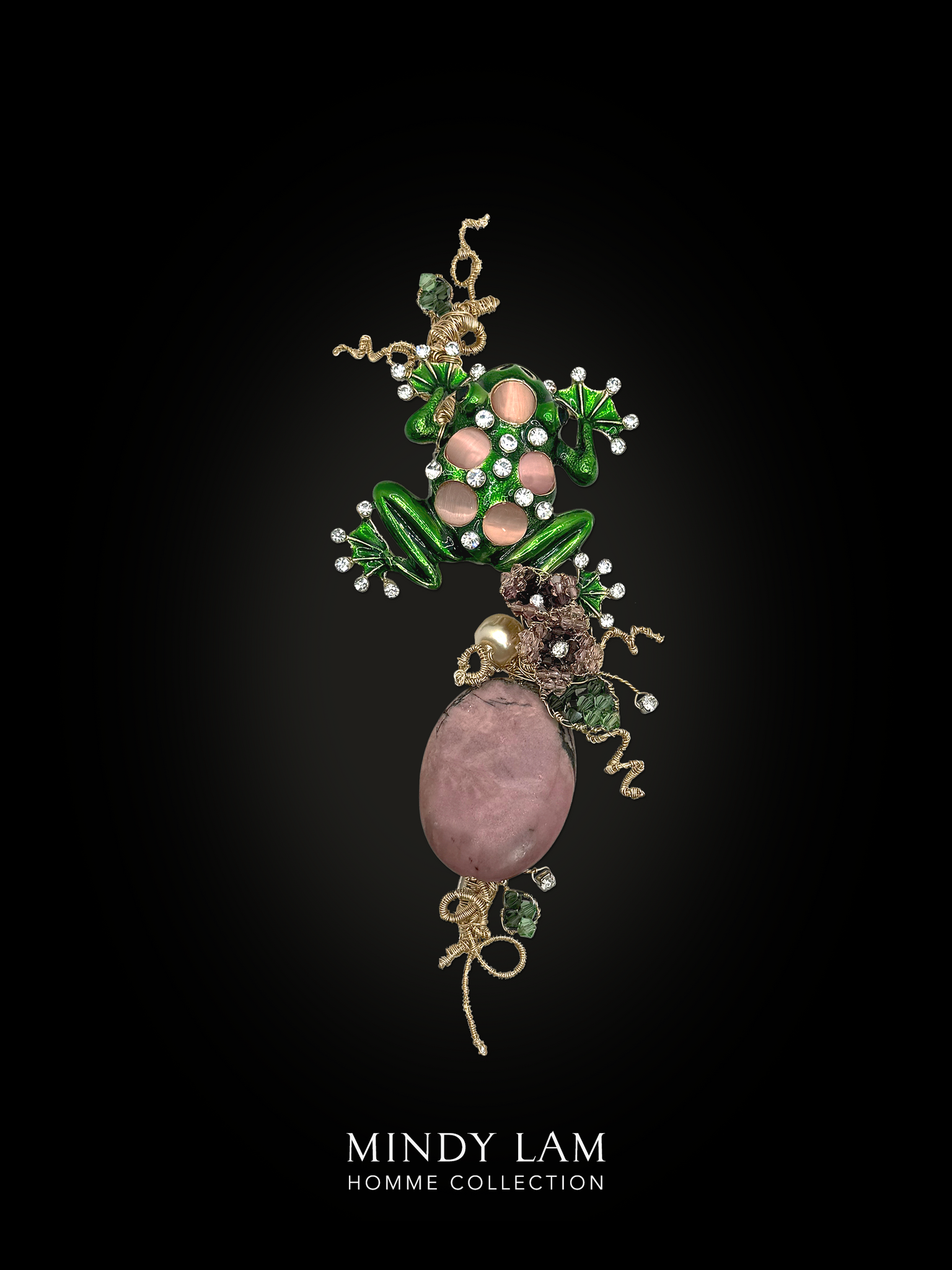 Men's Lapel Pin - Mystical Jeweled Frog