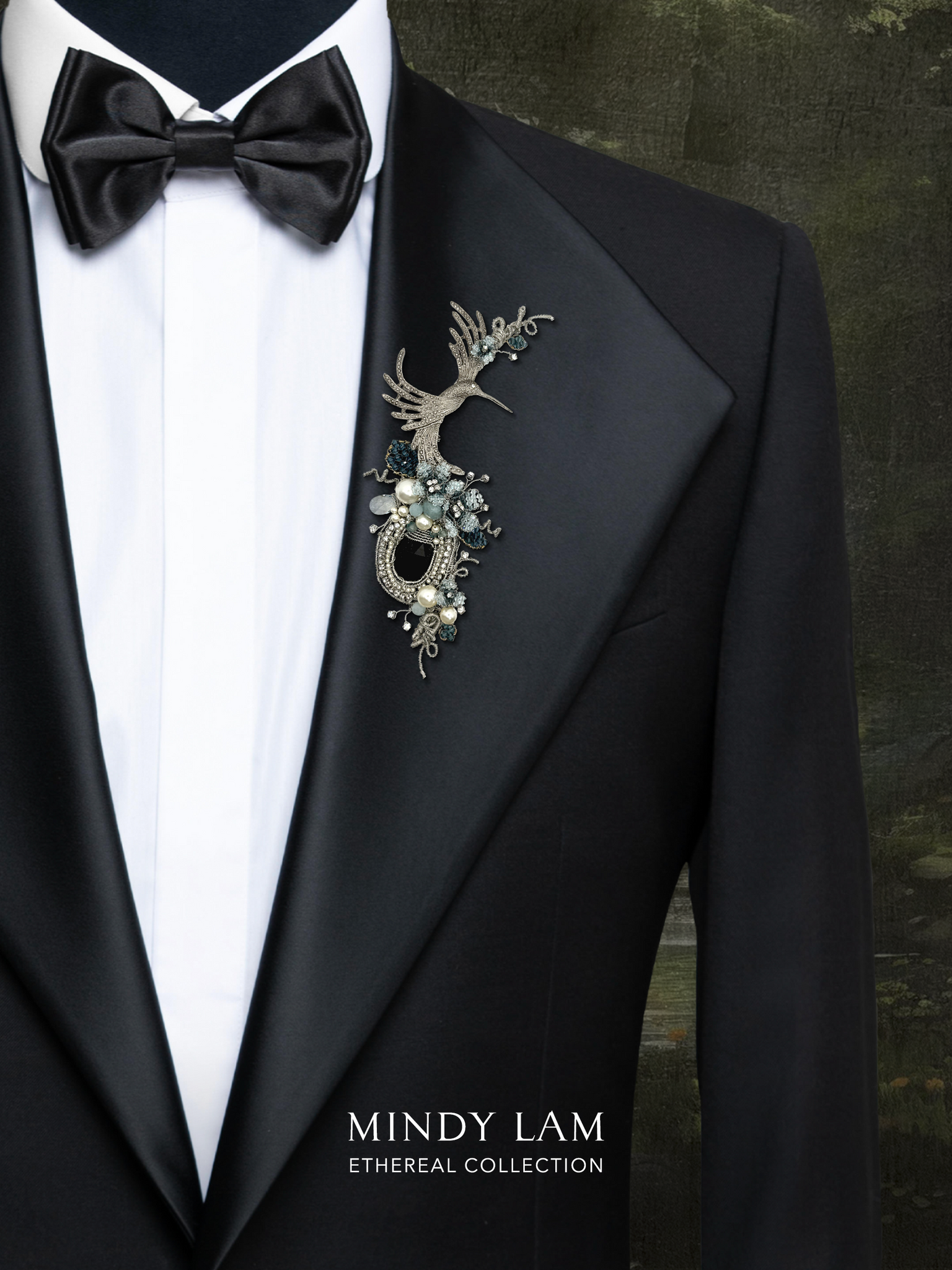 Ethereal Collection Lapel Pin - The Hummingbird’s Midnight Waltz