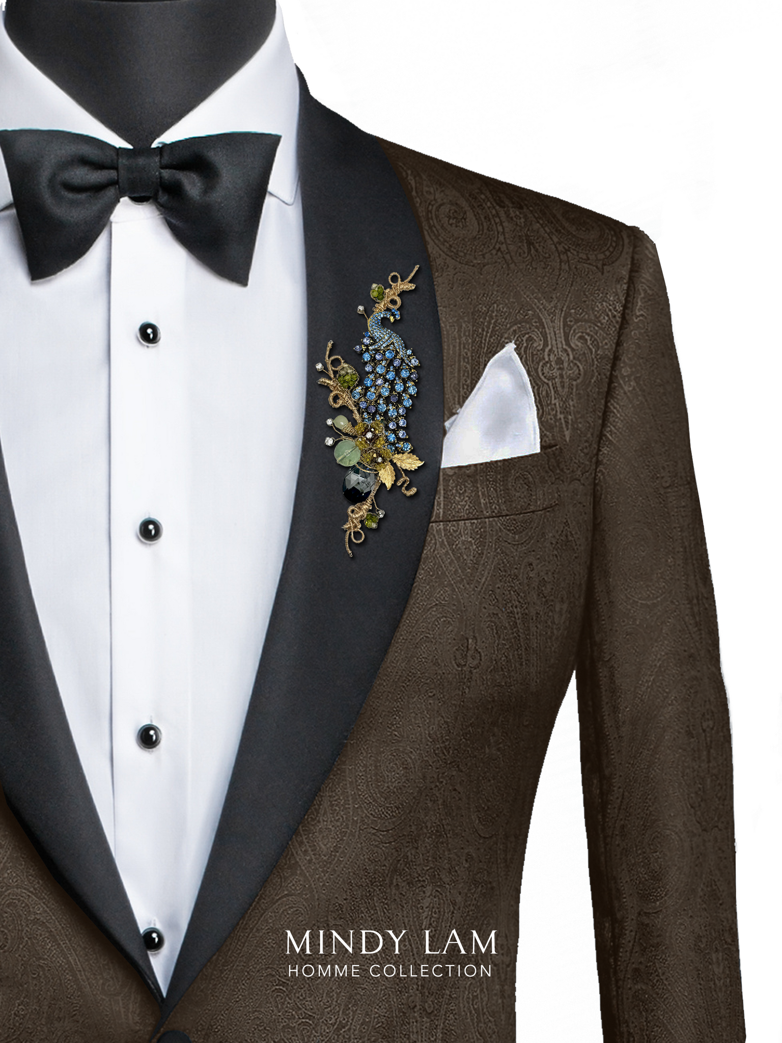 Men's Lapel Pin - Peacock of Grace