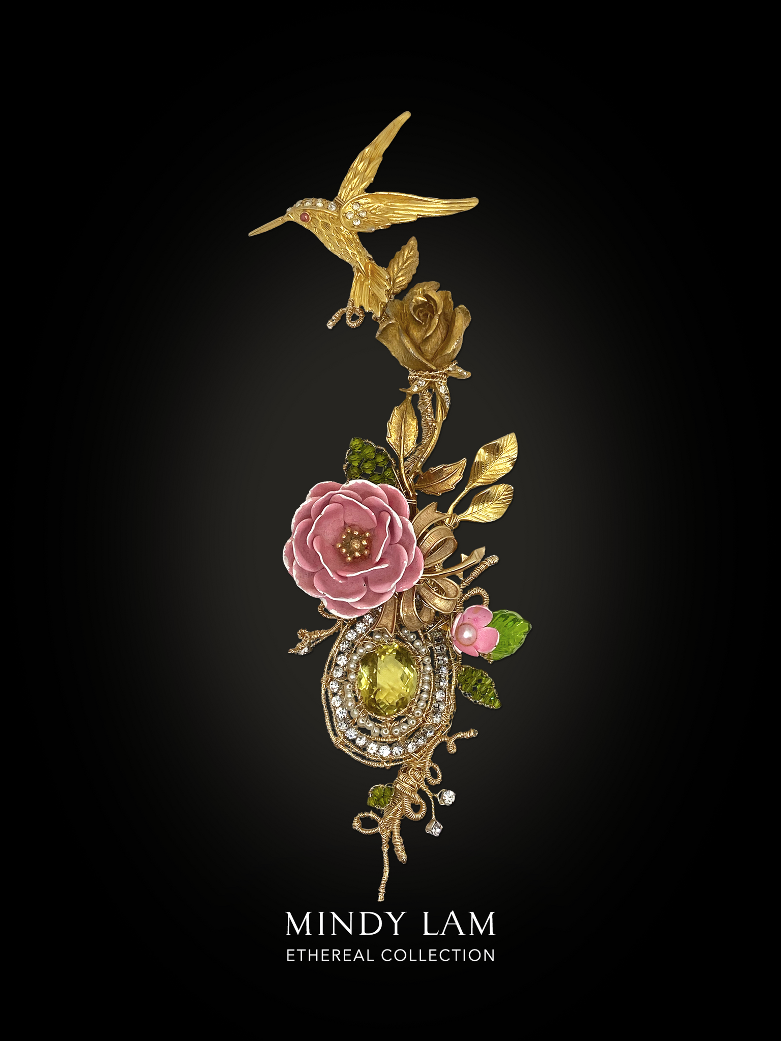 Ethereal Collection Lapel Pin - Waltz in the Rose Garden