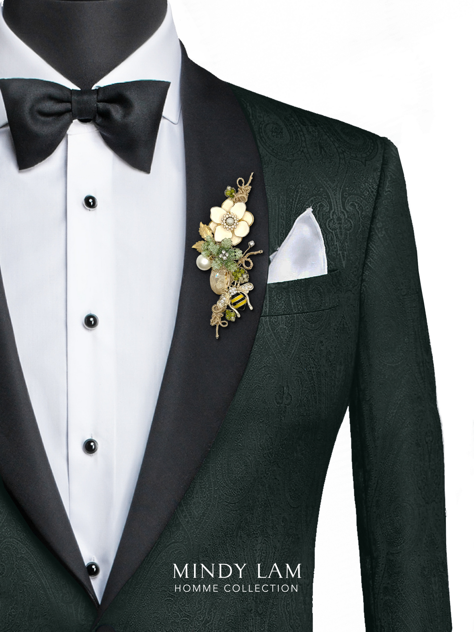 Men's Lapel Pin - Sweet Notes of the Gardenia